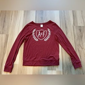 Abercrombie & Fitch Red Long Sleeve Sweatshirt